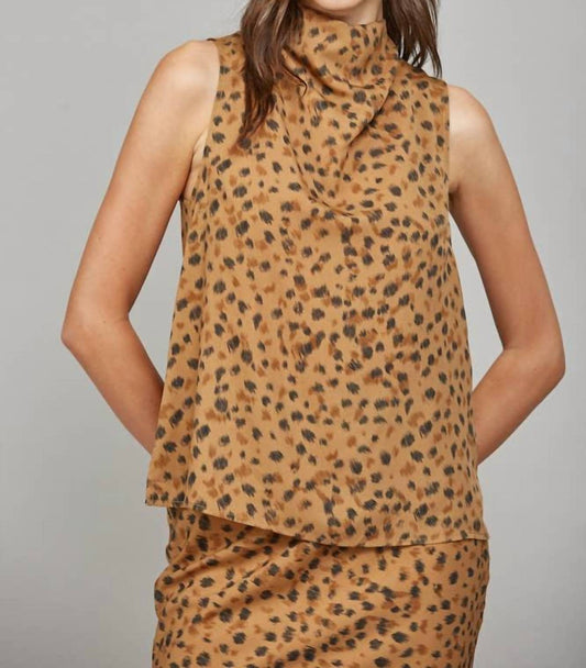 Fate - High Cowl Neck Sleeveless Blouse