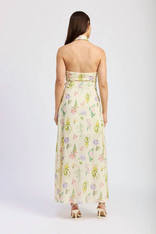 En Saison - Scallop Halter Maxi Dress