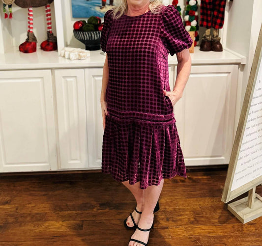 Uncle Frank - BURN OUT VELVET DRESS