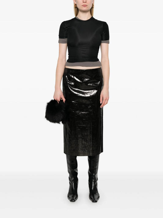 Christopher Esber - Sheer Overlay Loophole Rib Tee