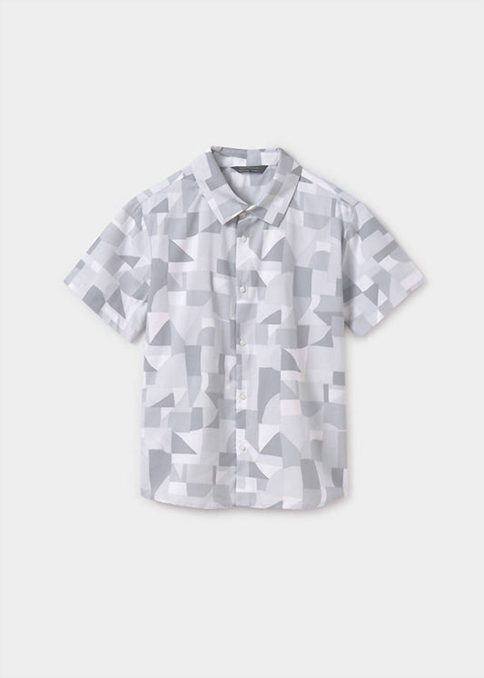 Mayoral - Boys' Geometric Short Sleeve Shirt