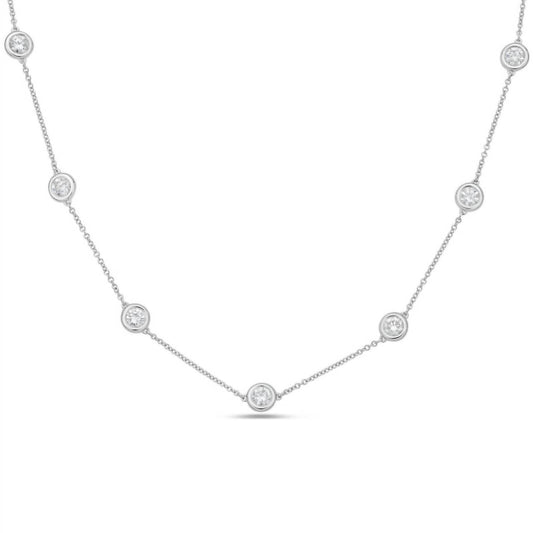 Diana M Jewels - 5.00 Cts Lab Grown Diamond By The Yard Necklace