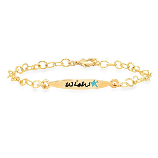 Jessica Elliot - Vermeil Colorful Words Enamel Bracelet - Wish