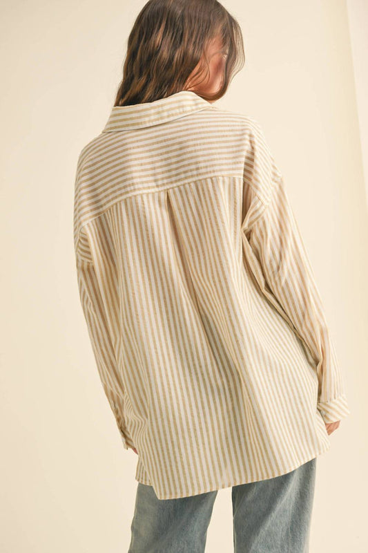Miou Muse - Charlie Striped Button Down