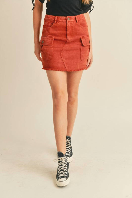 &Merci - Denim Mini Cargo Skirt