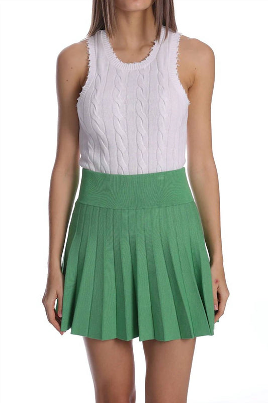 Minnie Rose - Viscose Pleated Tennis Skort