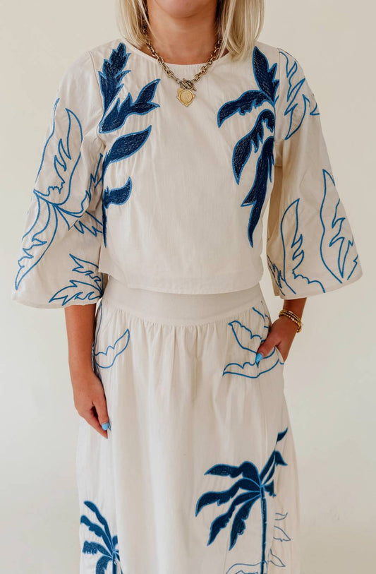 Ciebon - Embroidery Detail Top