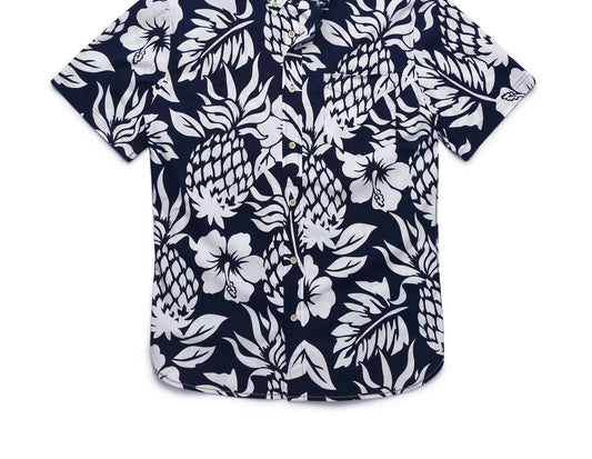 Surfside Supply - MEN JOEY FLORAL PINEAPPLE SHIRT