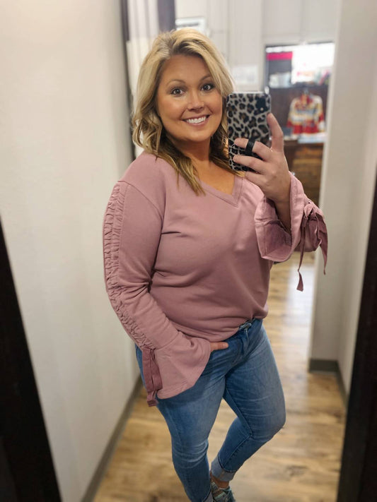 Promesa - V-neck Long Sleeve Top