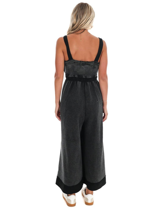 Umgee - Best Reflection Waffle Knit Jumpsuit