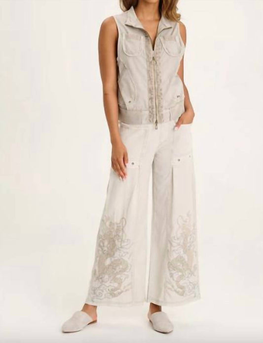 Xcvi - Pheodora Embroidered Wide Leg Pants