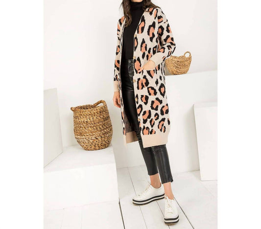 Thml - Cheetah Knit Long Cardigan