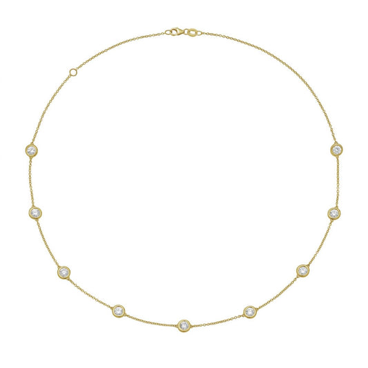 Diana M Jewels - 3.00 Cts Lab Grown Diamond By The Yard Necklace