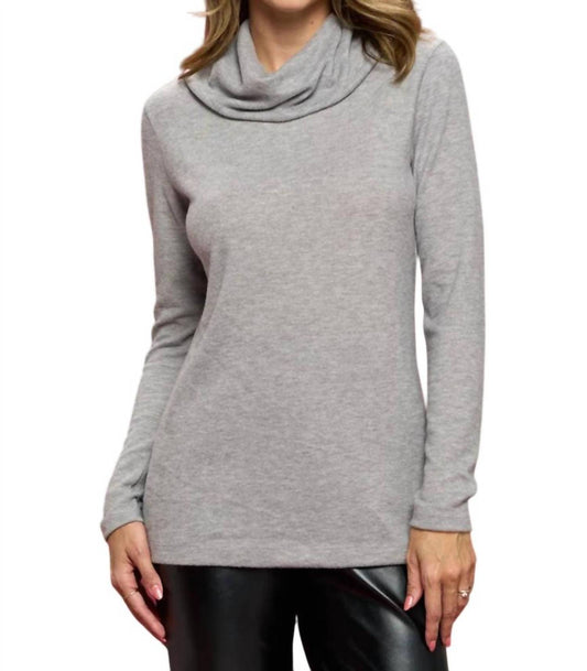 Reneec. - Brushed Knit Cowl Neck Sweater