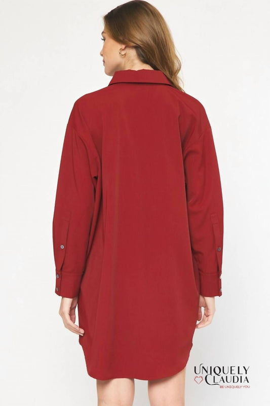 Entro - Sheri Long-Sleeve Shirt Dress