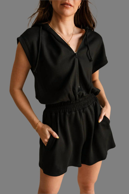 Hyfve - Carrie Half Zip Hooded Romper