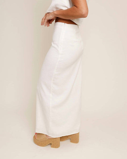 Moon River - Winnie Linen Midi Skirt
