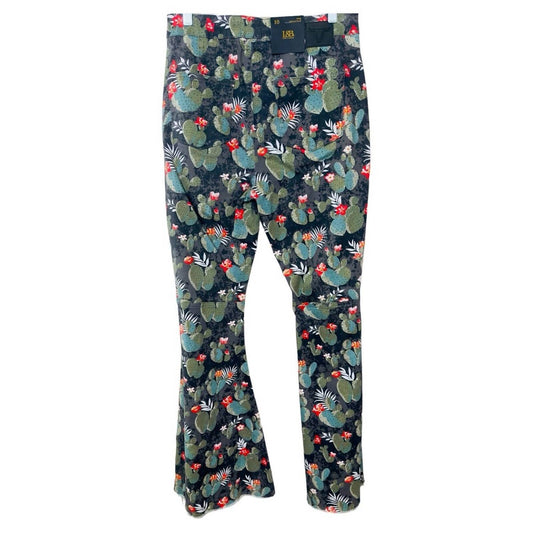 Lucky & Blessed - Women's Cactus Print High Rise Flare Jeans