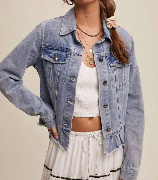 Listicle - Oakleigh Ruffle Hem Jacket