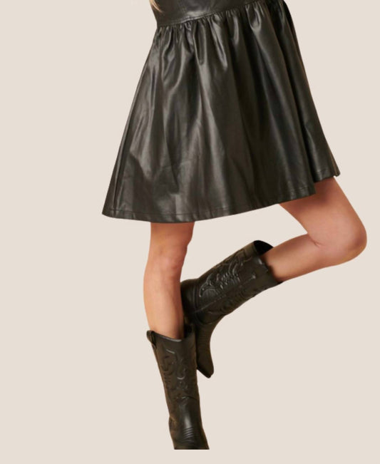 Mittoshop - Back In Vegan Leather Dress