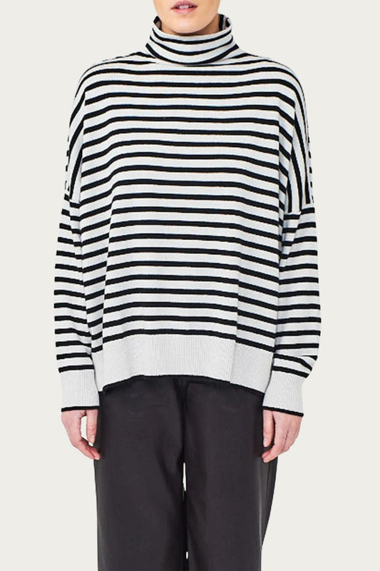 SAGE FUNNEL NECK SWEATER