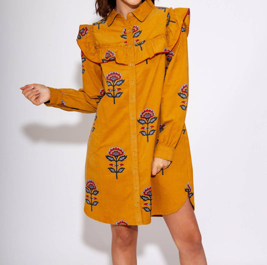 Ivy Jane - Ruffled Yoke Shirt Dress
