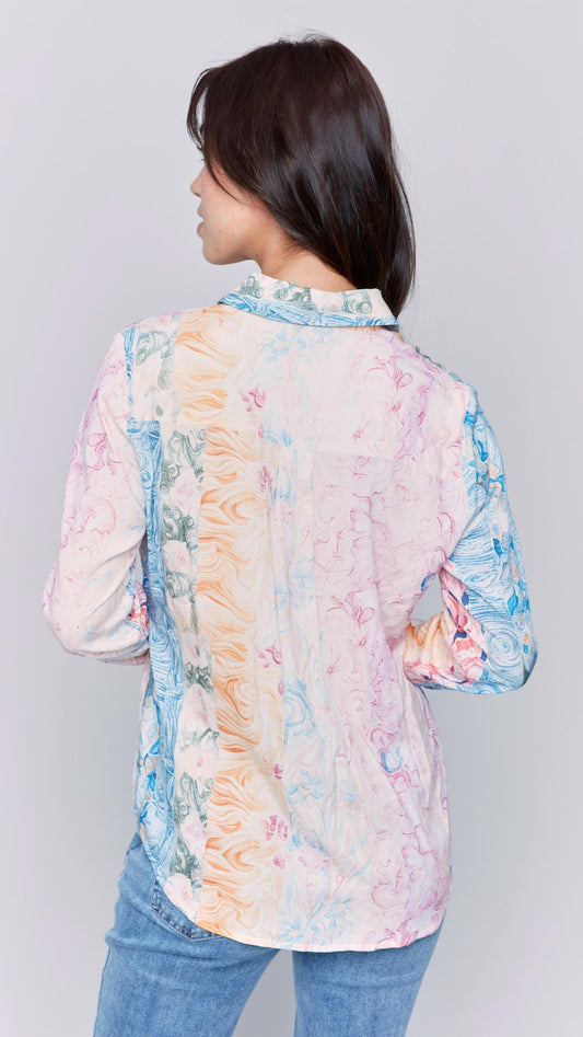 Charlie B - Printed Long Sleeve Button Up