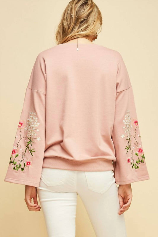 Entro - Floral Gardens Crewneck Long Sleeve Top