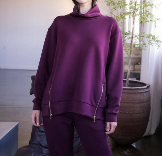 P.Cill - Eva Butter Modal Zipper Mock Neck Top