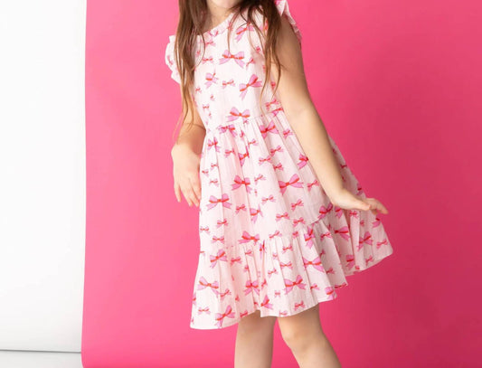 Tuktuk Designs - Bow Ruffle Sleeve Dress