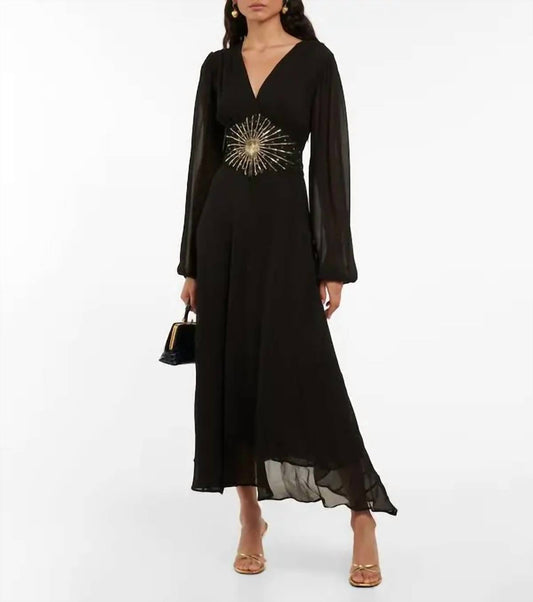 Rixo - Christie Embellished Chiffon Maxi Dress