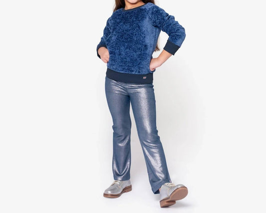 Appaman - Girls Metallic Velvet Sweatshirt
