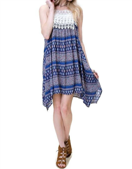 Kori - Asymmetrical Aztec Tank Dress