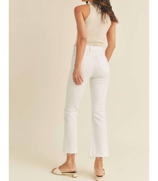 Just Black Denim - High Rise Tonal Crop Flare Short Jeans