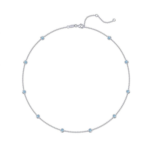 Lafonn - Women's Simulated Topaz Station Necklace
