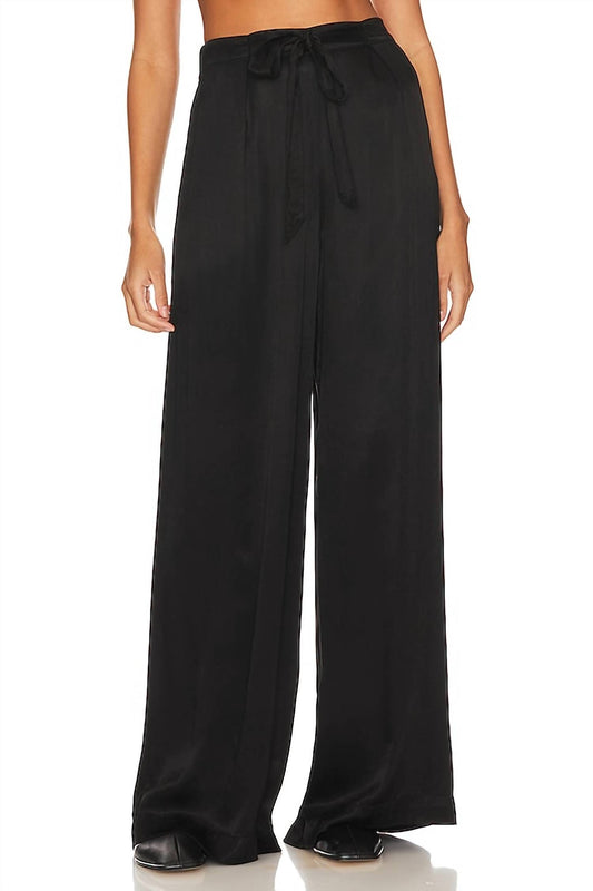 Bella Dahl - Satin Front Pleated Wide Leg Pant