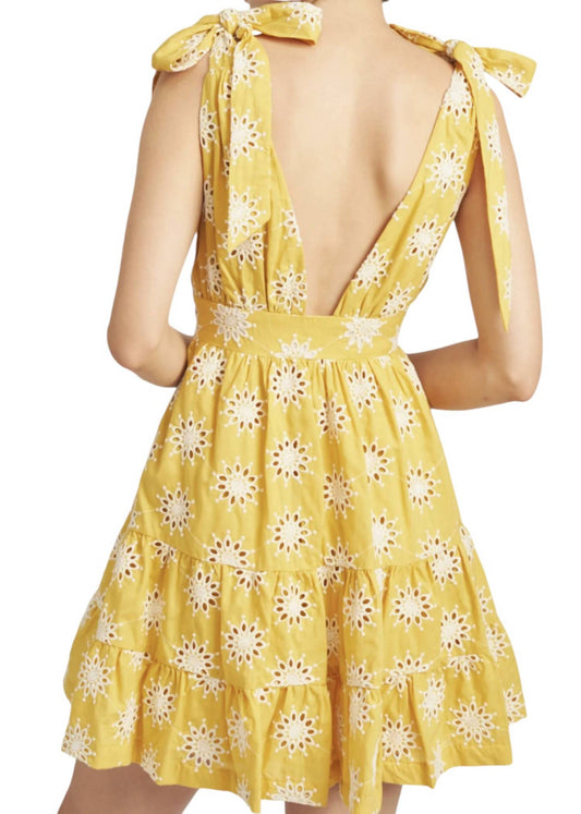 En Saison - EMBROIDERED TIERED MINI DRESS