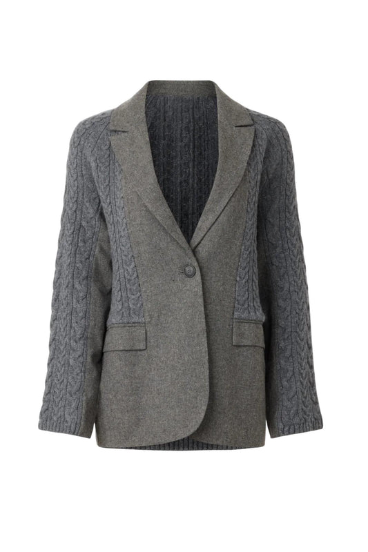 Naadam - Luxe Cable Hybrid Oversized Blazer