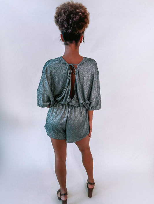Geegee - Glitter V-neck Romper