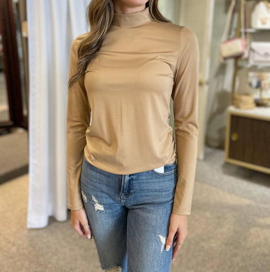 So Smooth Mock Neck Long Sleeve Top