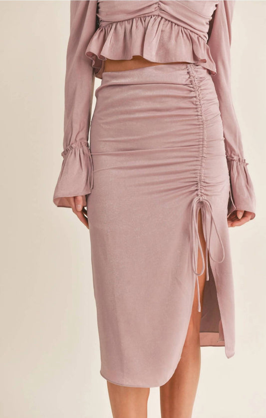 Sage The Label - Merry Mauve Ruched Skirt