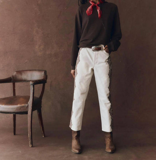 The Great. - Lace Print Wayne Straight Jeans