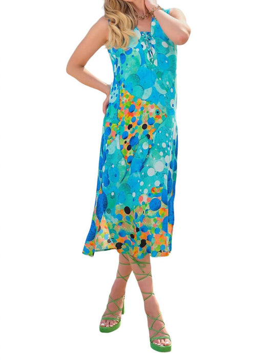 Dolcezza - Big Angel Fish Mosaic Midi Dress