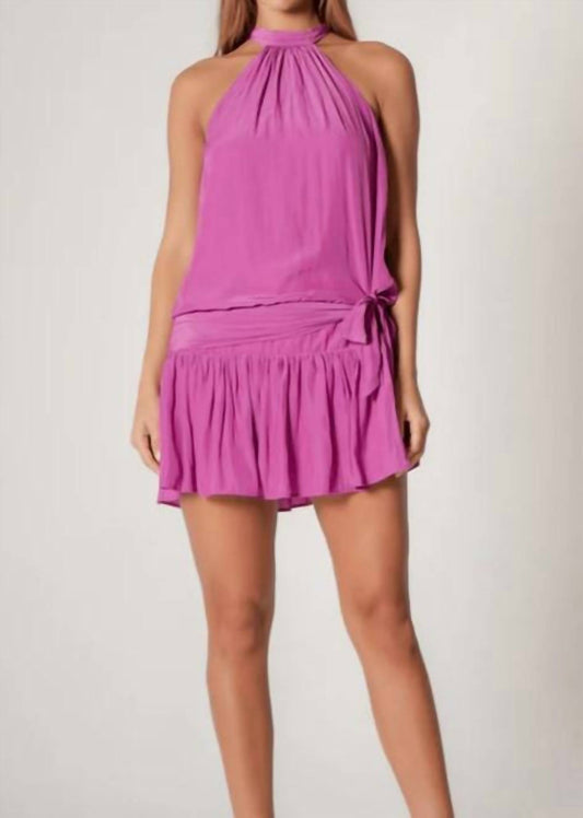 Lavender Brown - Lynda A-Line Halter Dress