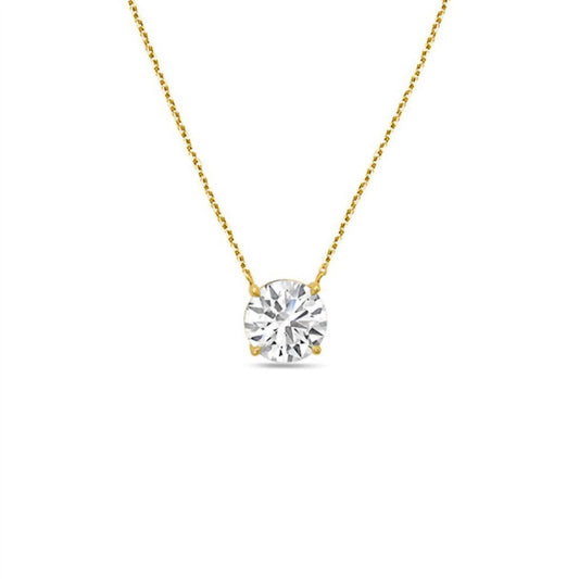 Diana M Jewels - 12.00 Cts Lab Grown Round Diamond East West Pendant Necklace