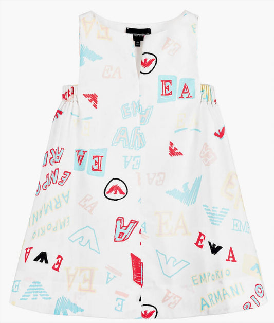 Armani - Baby Girl Slvlss Poplin Dress With Scribble