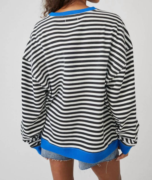 Free People - Classic Striped Crew Sweatshirt