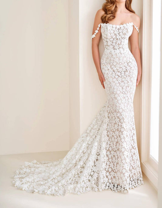 Enchanting By Mon Cheri - Allover Floral Lace Wedding Dress