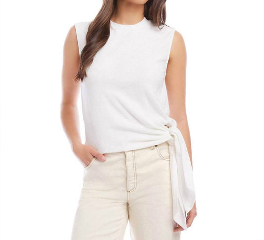 Karen Kane - Sleeveless Side-tie Top - Petite Size