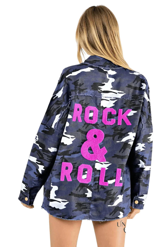 Davi & Dani - EDGY PLUS: Hallie Army Print Shacket